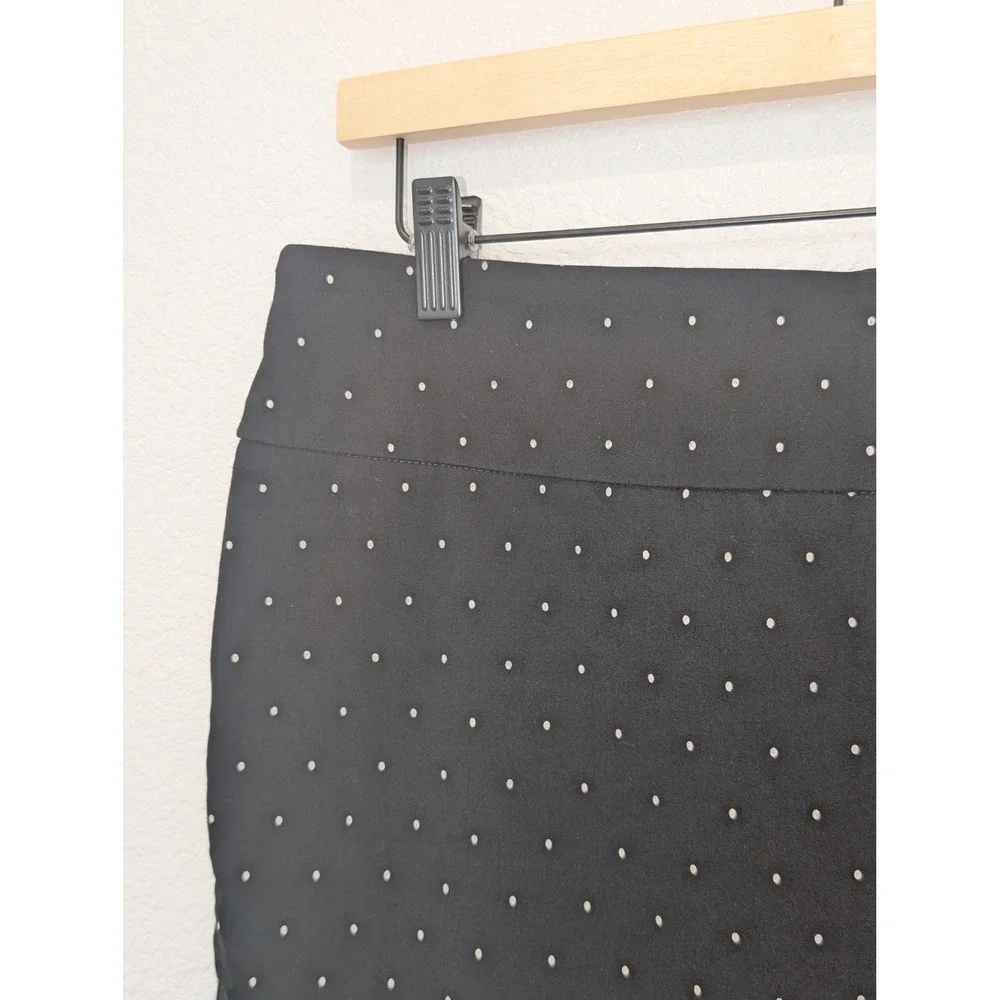 Black White Polka Dot Pencil Skirt